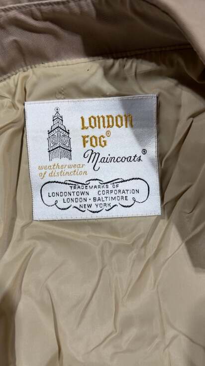 Vintage 80’s London Fog Maincoats Double Breasted Trench Coat with Belt Size 8 P - Picture 6 of 7